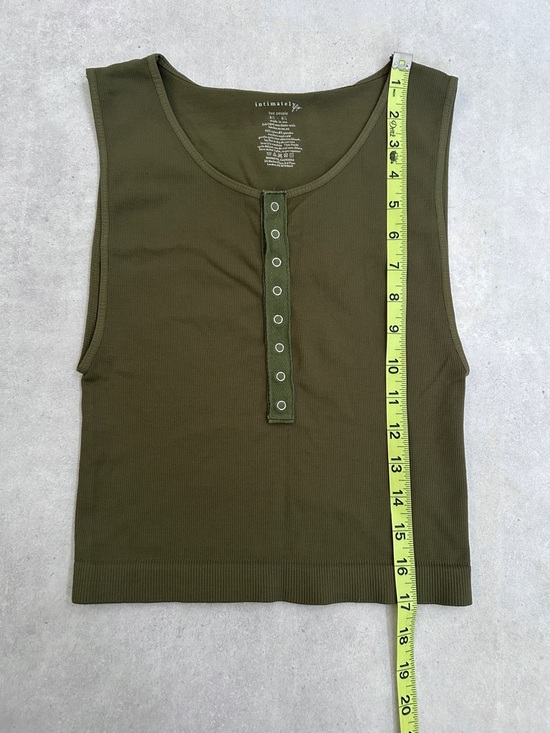 Intimately Free People Olive Ribbed Henley Tank | M/L - Picture 6 of 6
